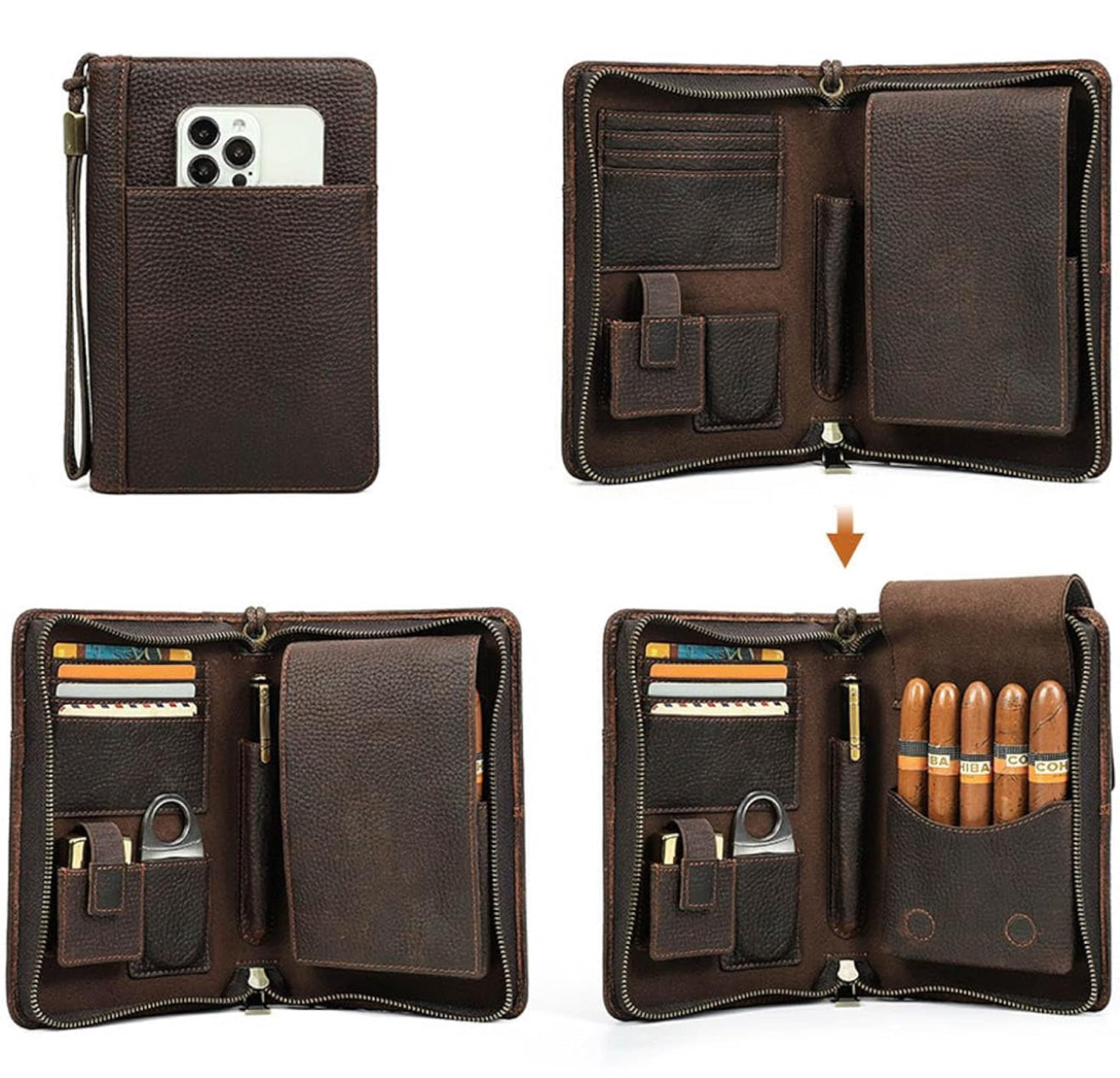 Travel Premium Leather Humidor