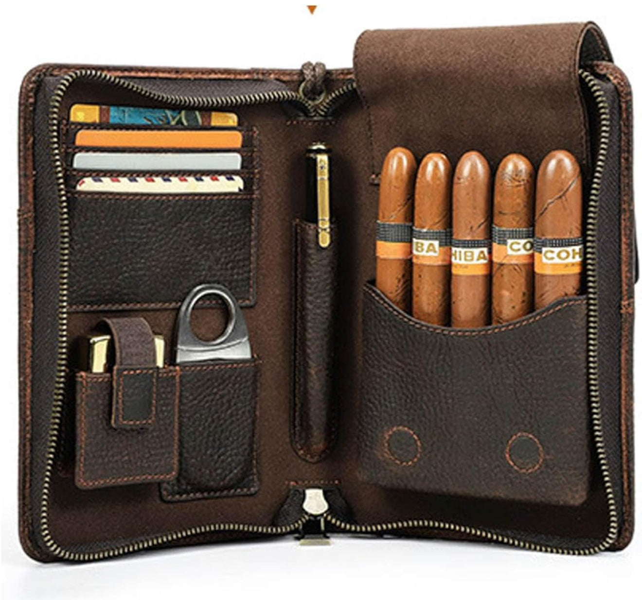 Travel Premium Leather Humidor
