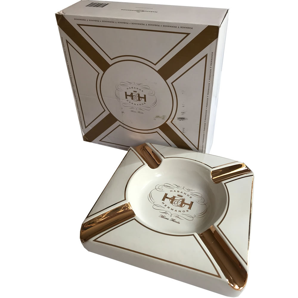 Insignia Collection - The White Diamond - Cigar Ashtray - 8”3/4 x 8”3/4 x 1”3/4