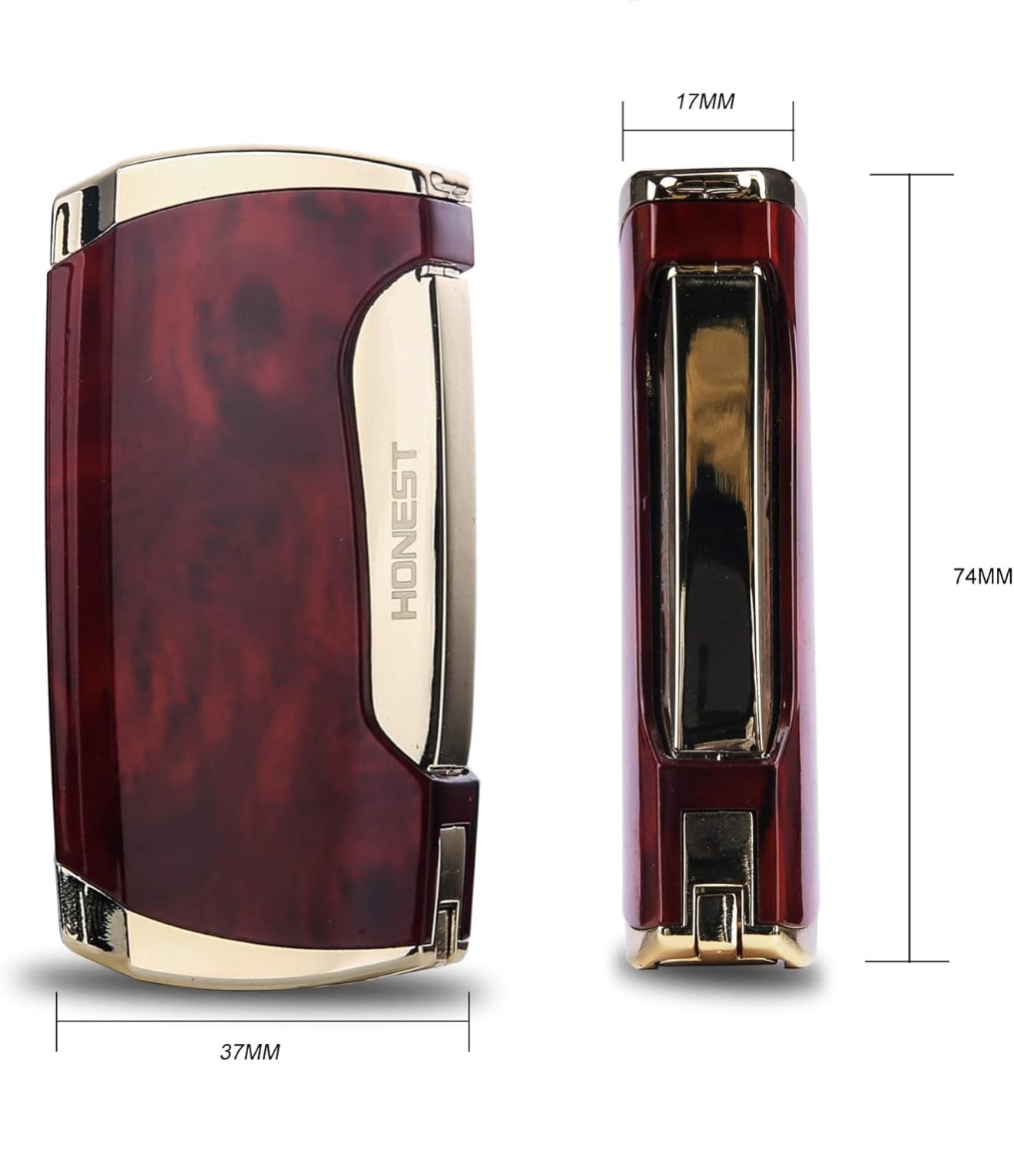 Brown Grain Torch Lighter Double Jet Flame