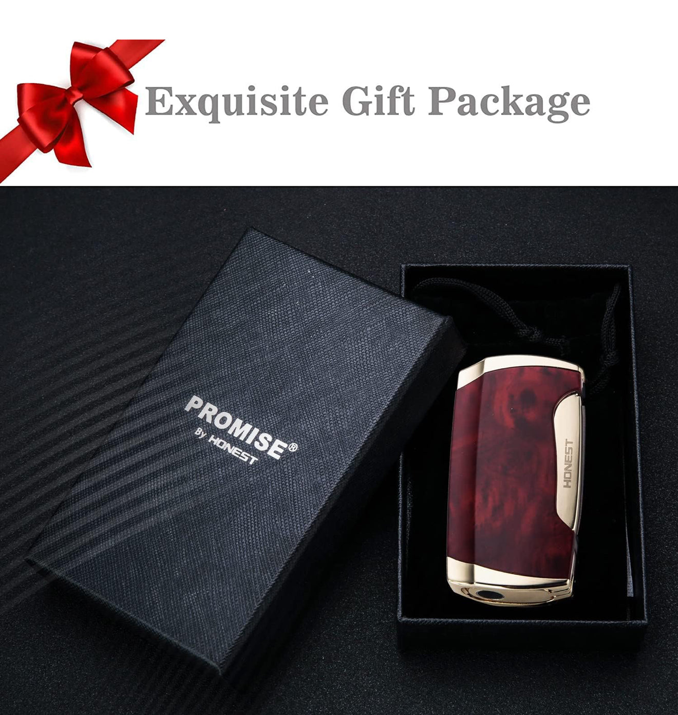 Brown Grain Torch Lighter Double Jet Flame