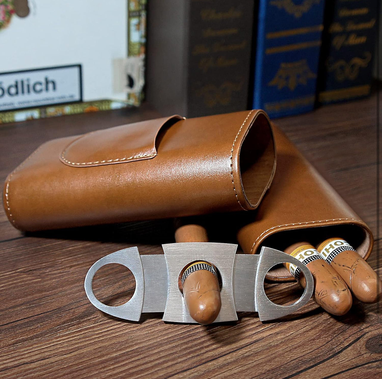 Cigar Humidor Portable With Cutter
