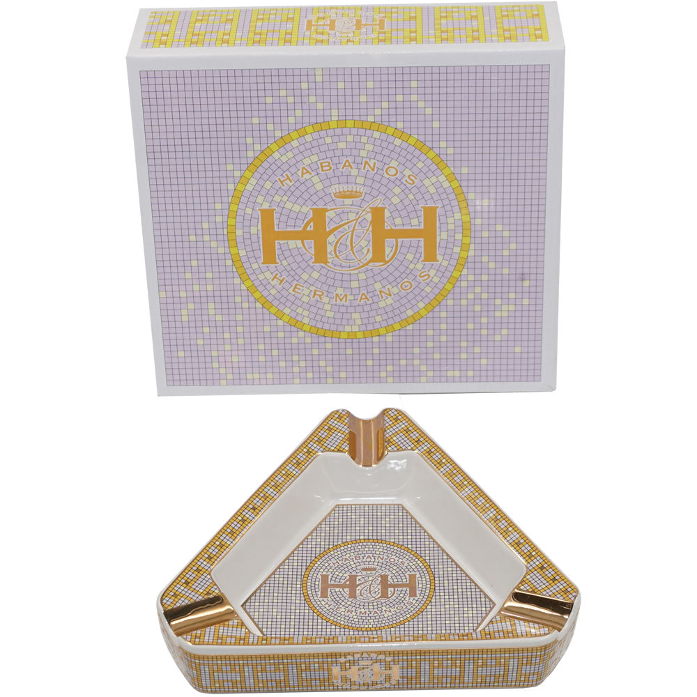 H & H Insignia Collection- Golden Bits Ashtray - 8” x 8” x 2”