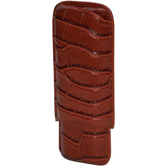 Classic Collection - Capri Cigar Leather Case - Fingers - Color Brown