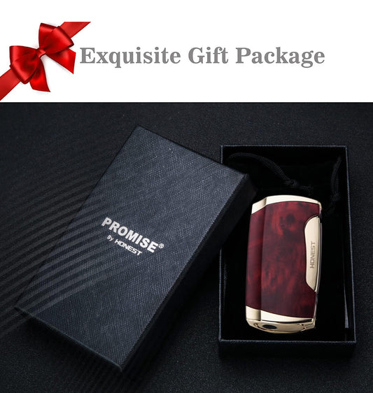 Brown Grain Torch Lighter Double Jet Flame