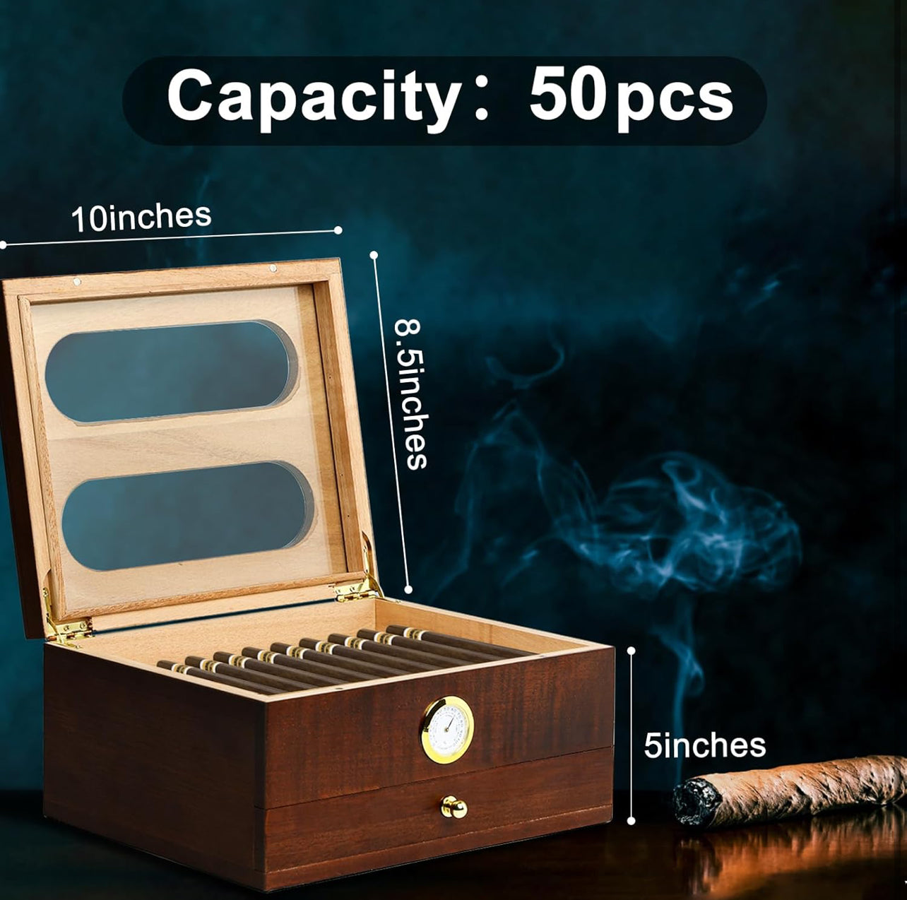 Premium Spanish Cedar Wood Humidor Box