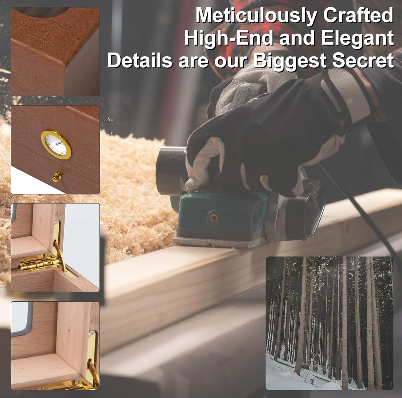 Premium Spanish Cedar Wood Humidor Box